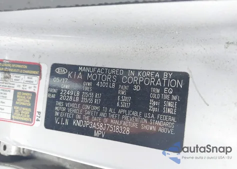 2018 Kia Soul + z USA, uszkodzony, nr VIN KNDJP3A58J7518328